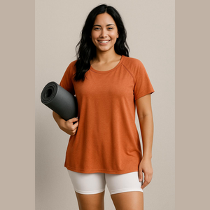 ISAAC Mizrahi Live Orange super Soft t-shirt Large